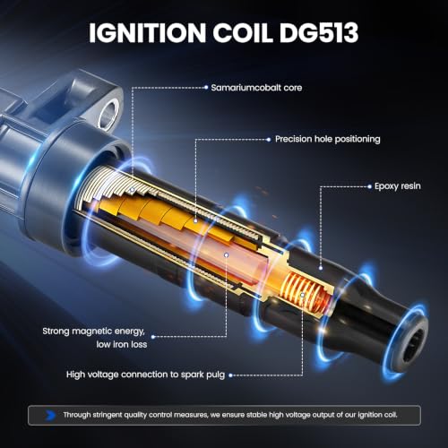 Image of 6 Ignition Coils & 6 Iridium Spark Plugs UF406 SP493 for Ford Mazda | Fits 3.0L V6:Escape(01-08),Taurus(00-04),Tribute(01-06 /08),Mariner(05-08),Montego(05-07).OE:DG513,1L8Z12029AB,SP479.