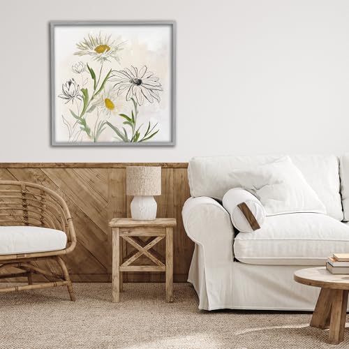 Tableau fleurs Pure Simplicity par Jacob Q 61x61 cm encadré gris - 3