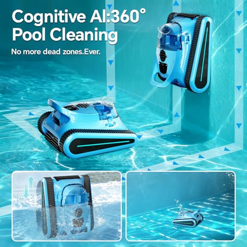 LODOBA Pool Vacuum for Inground Pools & Above Ground Pool, Cordless Robotic Pool Cleaner with 180W Brushless Motor, 3-Hour Runtime, Wall-Climbing Pool Robot Scrubber for Pools up to 2150 Sq.Ft. by Lodoba - Used condition - Image 3
