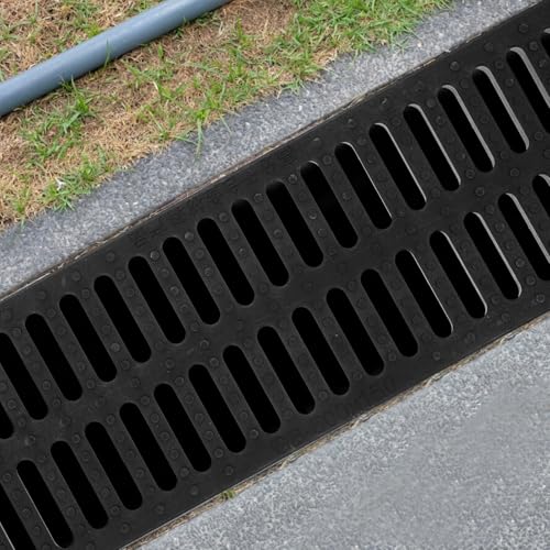 Rejilla de drenaje exterior Zerodeko de plástico resistente para canal de agua 7