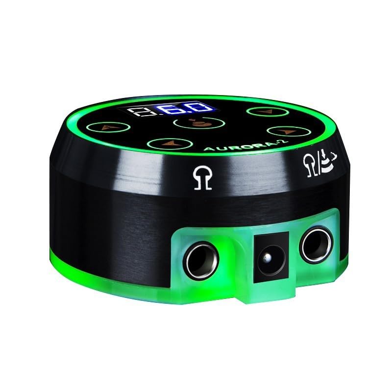 Alimentatore digitale per tatuaggi - Unità di controllo touch con uscita regolabile da 1,5 V a 16 V, precisione a 0,1 V, display LCD e doppia macchina