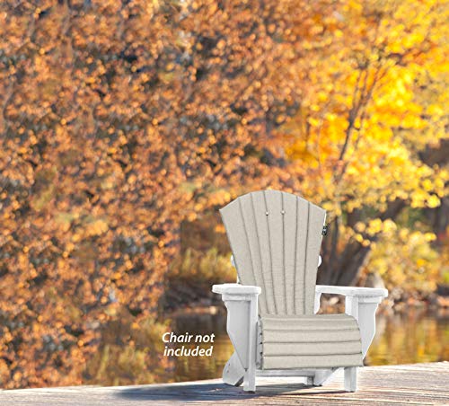 Outdoor All-Weather Patio Chair Seat Cushion , Quick Drying Olefin Fabric - Adirondack Chair Cushion For Your Chair-Chair Not Included (Beige Morning) #TOP4