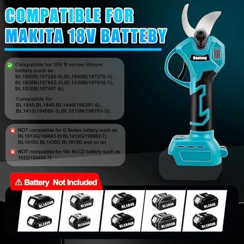 Cordless Pruning Shears Compatible with Makita 18V Battery - Image 2