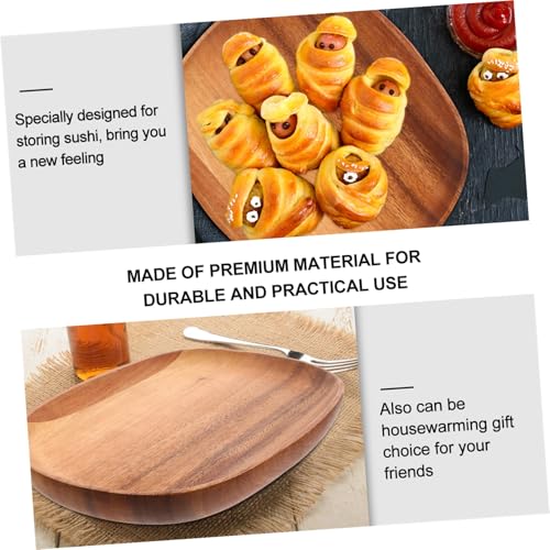 Plato Irregular de Madera Japonesa para Sushi miniatura 5