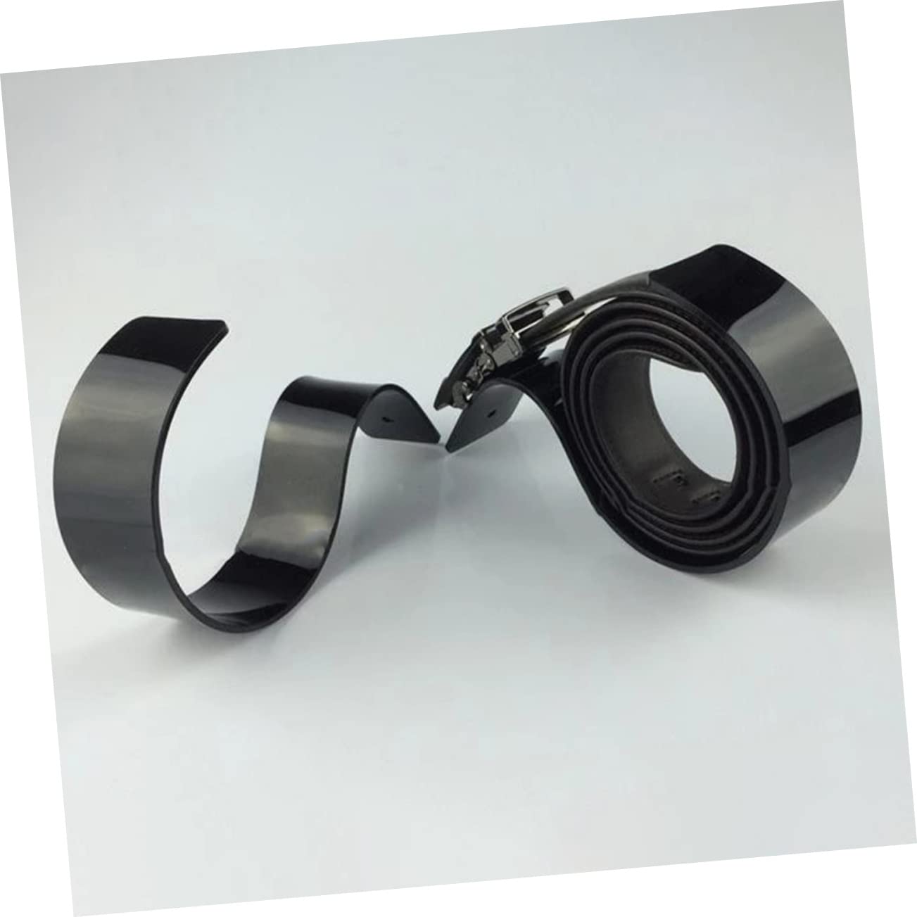 PRETYZOOM Belt Display Stand 4pcs Acrylic Belt Rack Display Shelf for Vendors Shop Supermarket Home Decor