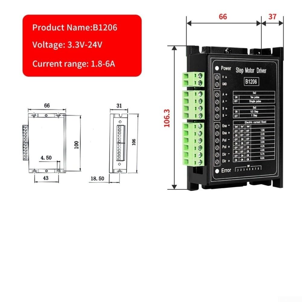 ABS Stepper Driver 20-110V para motor 42/57