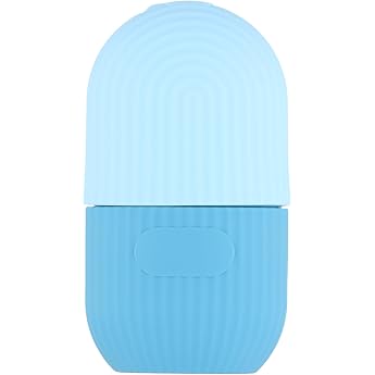 Ice Face Roller Ice Roller Face Silicone Material Reusable Facial Ice Roller Eye Ice Multifunctional Face Ice for Pore Reducing Reduces Swelling Blue