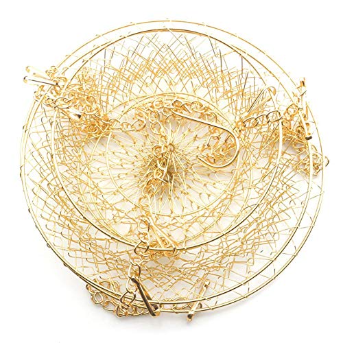 Hearthrousy Obstkorb Gemüsekorb 3-Tier Hängekorb Hängekorb Set Hängend Hänge-Regal Hänge-Etagere - die Küchenampel Verschiedene Ausführungen zur Aufbewahrung zum Hängen im Landhaus-Stil Cover