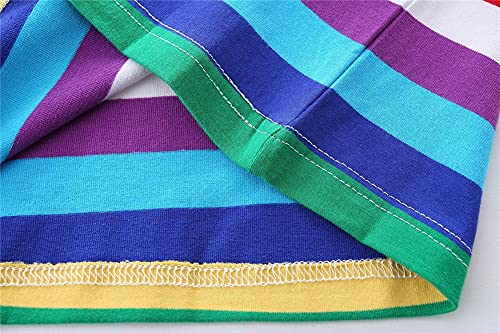 Mud Kingdom Little Boys T-Shirts Long Sleeve Rainbow Stripe 4T #TOP6