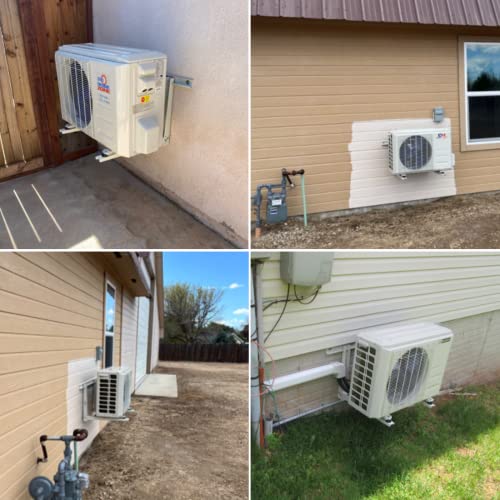 Mini Split Air Conditioner Bracket , Outdoor Wall Mounting Bracket For Ductless Mini Split Air Conditioner Heat Pump Systems, Universal,7000-18000 Btu Ac Units, Heavy Duty Support Up To 265 Lbs #TOP6