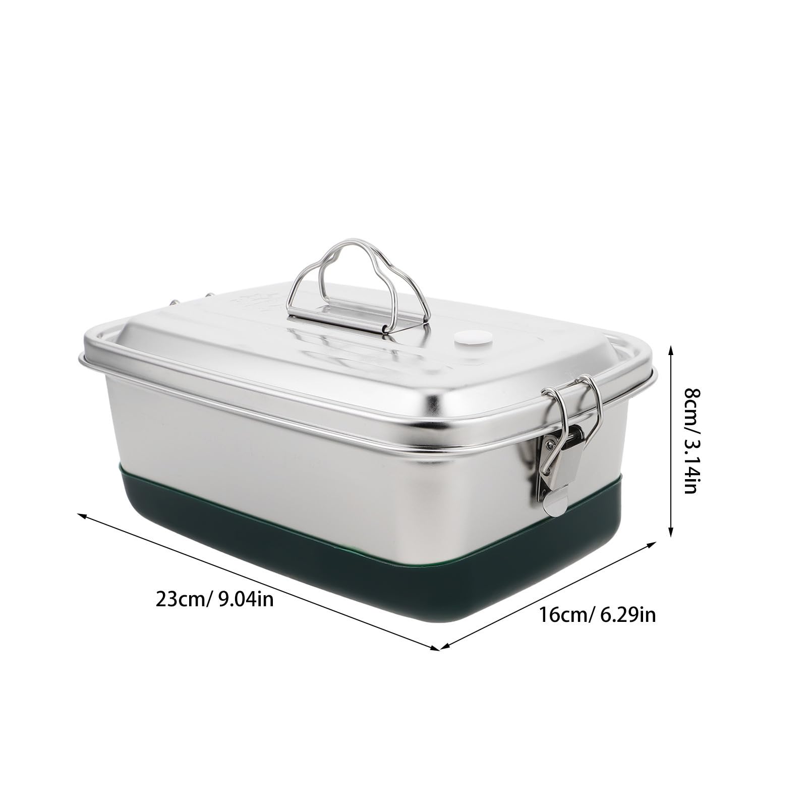 Portapranzo in Acciaio Inossidabile 3 Scomparti, Resistente Agli Urti e Portatile, per Viaggi e Lavoro, Contenitore Pranzo con Separatore in Argento