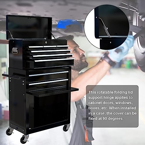Javhahv 8 Drawer Rolling Tool Box, Tool Box With Wheels And Locking System, High Capacity 2 In 1 Detachable Tool Cabinets On Wheels For Workshop Mechanics Garage (8 Drawers, Black) #TOP2
