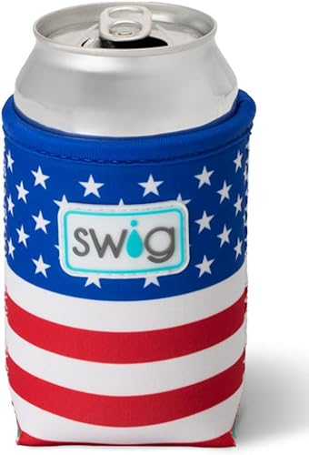 Swig Life Enfriador de latas estándar + botellas, funda aislante de neopreno con bolsillo para tarjeta de crédito, para latas o botellas de tamaño