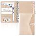 Toplive Classeur A5 en cuir, Reliure à anneaux ronde 6 Planner Cover Notebook pour Papier de remplissage A5 (papier intérieur non inclus), Or