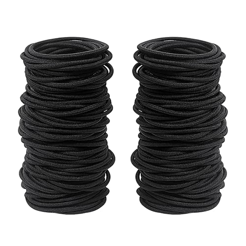 100 Pezzi Elastici per Capelli, 2mm Legami Coda di Cavallo Piccoli Titolari Coda Cavallo Elastici Capelli Bande Corda di Ponytail Fermacoda Senza Metallo