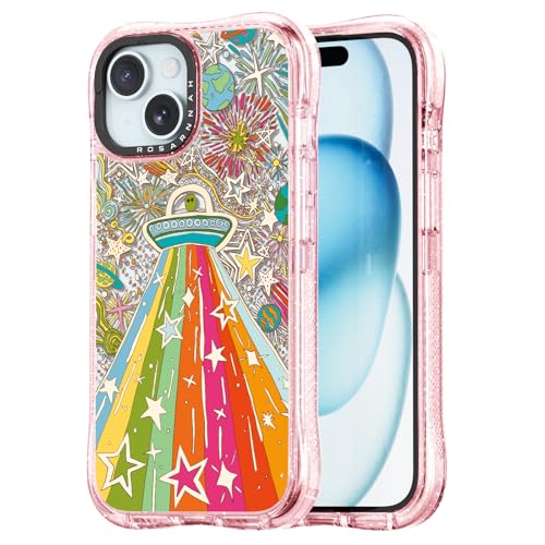 Rosarnnah for iPhone 15 Case Aesthetic Pink, ET Alien