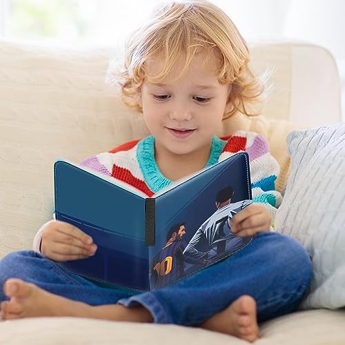 حامل بطاقات كرة القدم من KOWVOWZ، 400 جيب، مجلد بطاقات كرة القدم مع أكمام قابلة للإزالة، ألبوم بطاقات التداول، ألبوم حامل بطاقات كرة القدم مع سحاب وحزام مقبض، يناسب معظم البطاقات مقاس 9 × 6.5 سم