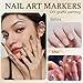 12 Colors Nail Art Pens Set, 2025 New Nail Art Markers for Gel Nails, Nail Point Graffiti Dotting Pen Drawing Painting Liner Brush for DIY Nail Art Beauty Adorn Manicure Tools (2 Set)