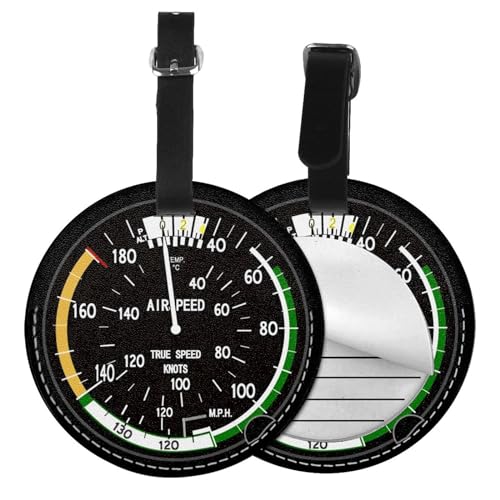 JJHDF Luggage Tag Airplane Aircraft Speedometer Pilot