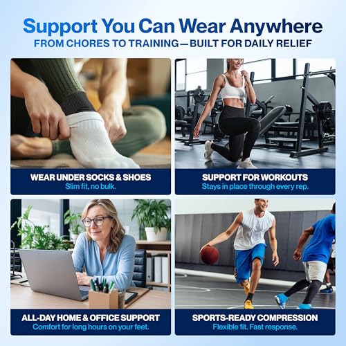 image for Modvel Foot & Ankle Brace Socks for Sprained Ankle Compression Sleeve 