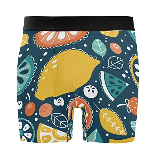 Bóxer para Hombre Vnurnrn Pack de 2 Calzoncillos de Limón y Lunares