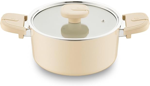 Jumbo Swiss Crystal Dark Cream 7 Piece Cookware Set