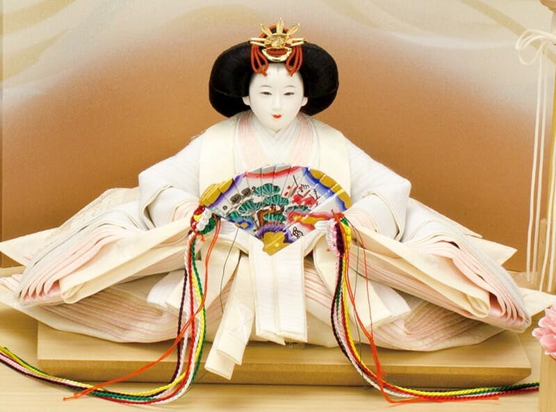 有職雛　雛人形 雛人形 久月 ひな人形 雛 平飾り 親王飾り 光園作 正絹有職 黄櫨染 小