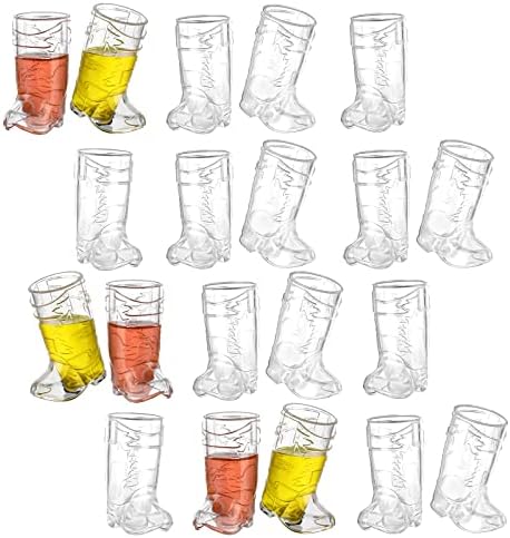 Plastic Mini Cowboy Boot Shot Glasses 1 oz Reusable Cowboy Boot Cups Western Plastic Beer Mugs for Cowboy Cowgirl Party Decorations Bachelorette Party Supplies Birthday Wedding Decorations (48 Pcs)