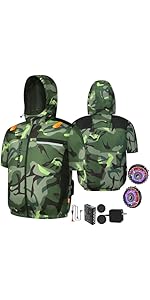 Amazon.co.jp: [風神マン] 50V 空調作業服半袖 ファンバッテリーセット