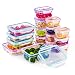 [16 Pack] Food Storage Containers with Lids, Plastic Food Containers with Lids, Airtight Storage Container Sets for Kitchen, Easy Snap Lock, BPA Free & FDA Approved & Leakproof (16Lids&16Containers)