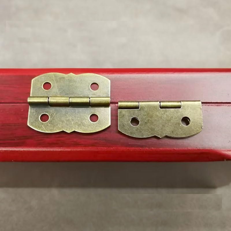 door hinge,Cupboard Door Hinges, Cerniere for armadietti Cerniera in metallo Confezione da 2/4 1,18 * 0,98 pollici Scatola regalo in legno ispessito Cerniera in cartone Confezione da 4(4 Pack)