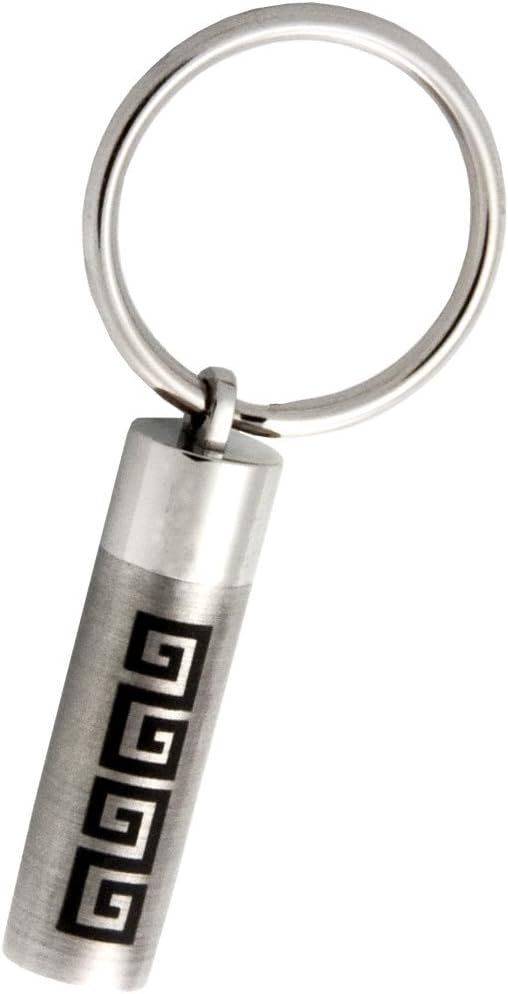 Memorial Gallery MG-3241 Aztec Cylinder Cremation Keychain