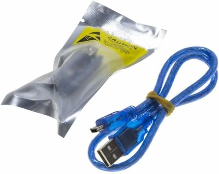 robotistan Arduino Compatible Nano Clone - USB Cable Gift - (USB Chip CH340)