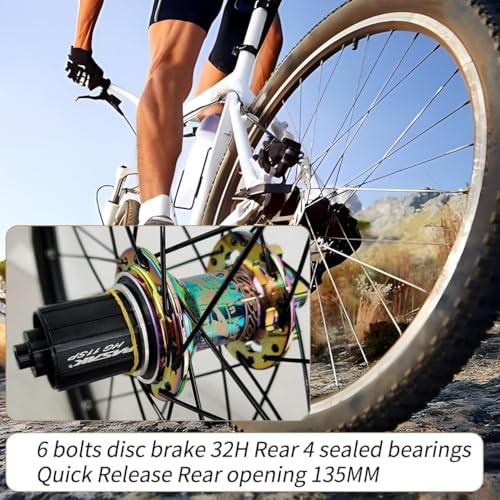 Roues VTT double paroi alliage avec moyeu HG pour cassette de vélo - 5