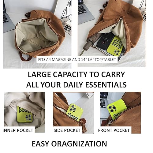 Vintage Canvas Backpack Unisex Outdoor Travel Rucksack Hiking Spacious Large Capacity2