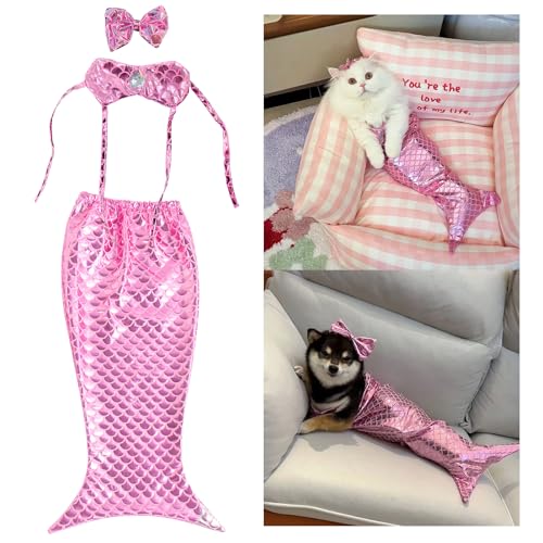 Cat Fishtail Costume, Pet Costume Suit, Puppy Kitten Fishtail Costume, Cat Holiday Dress Up