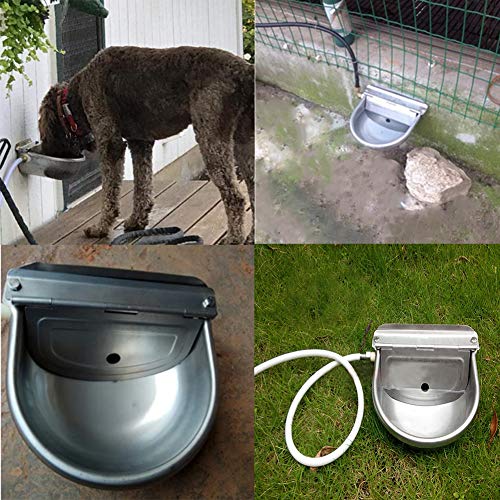 Automatic Water Feeder Trough Bowl with Pipe for Cattle Horse Goat Sheep Dog Animals Stainless Pet Livestock Tool - Image 5