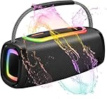Bluetooth Speaker, 6000mah Portable Speaker with 36 Hour Playtime, Speakers Wireless Bluetooth 5.4 with Louder Volume & Enhanced Bass, Stereo Sound , Built-In Mic, Led Light for Outdoor/Party/Gifts