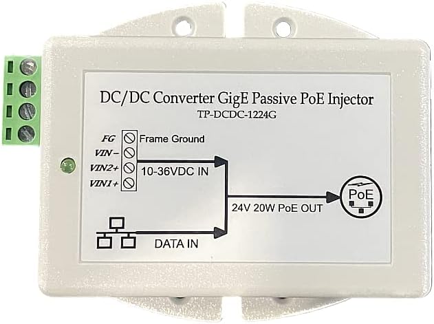 TP-DCDC-1224-10-36VDC Input, 24V Passive PoE Output, 20W