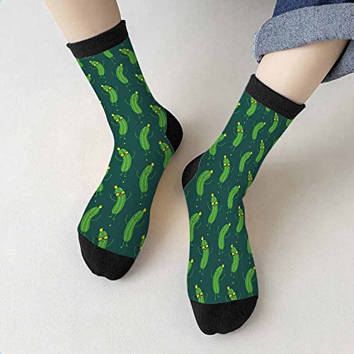 Image of Crew Socks for Woman Size 6-8 Tropical Wildlife Bright Teal Girls Socks