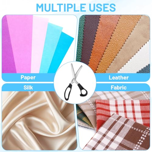 3 Pack Pinking Shears 3mm/5mm/7mm Scalloped Scissors 9.2'' Serrated Zig Zag Scissors Handheld Jagged Dressmaking Supply for Fabric Leather Crafts Paper Cutting by Afgaogw - Image 6