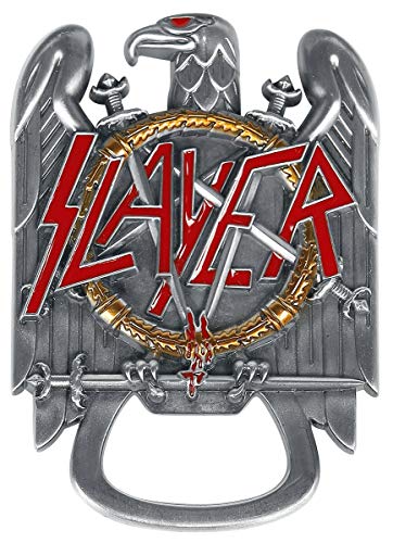 Image of SLAYER BOTSL1 Bottle Opener, Metal, Silver, 8.5 x 6 x 0.5 cm, 6 Units