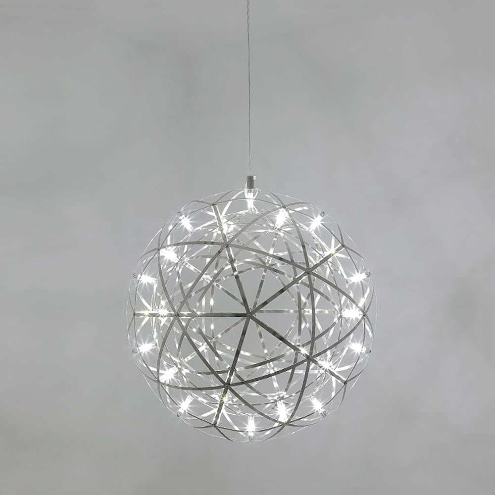 Lustre haut de gamme en métal chromé et plafonnier LED pour boutique chic
