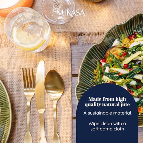 Mikasa 2pc Jute Rectangular Placemats, Natural, 35cm x 45cm, Tagged, Beige - Image 4