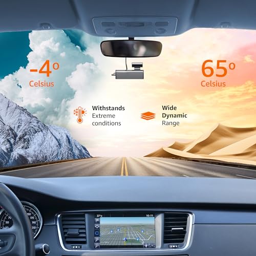 Image of Amazon Basics Car Dash Camera Full HD 1080p, 150 Wide Angle, F2.0 Aperture, Super-Capacitor, G-Sensor, WiFi, Parking Mode, Upto 128GB Supported