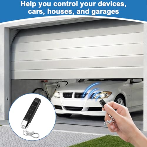 Ebksqs 3 Stück 433MHz Garagentoröffner Fernbedienung Universal, Funkfernbedienung Garagentor Klon Handsender, 4 in 1 Kopierbare Handsender Garagentor für Tore und Rolläden, 4-Tasten