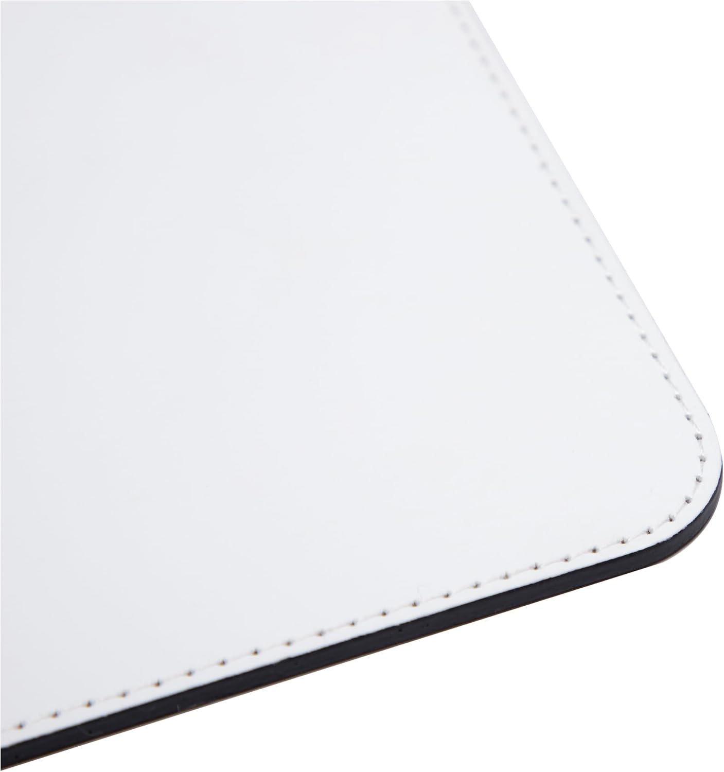 Craft Express Sublimation Blank Leather Mouse Pad White Top Black Bottom PU Leather Desk Mousepad Ready for Heat Press Personalization. (12)