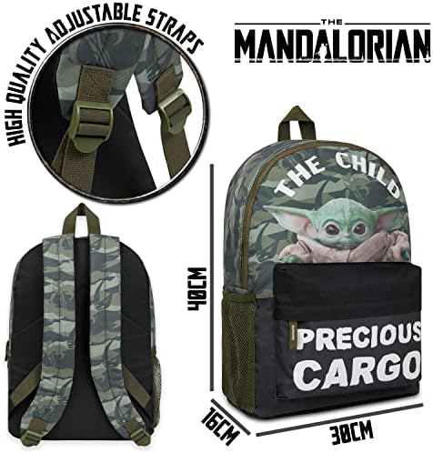 Disney The Mandalorian School Bag, Kids Backpack, Baby Yoda Boys Backpack