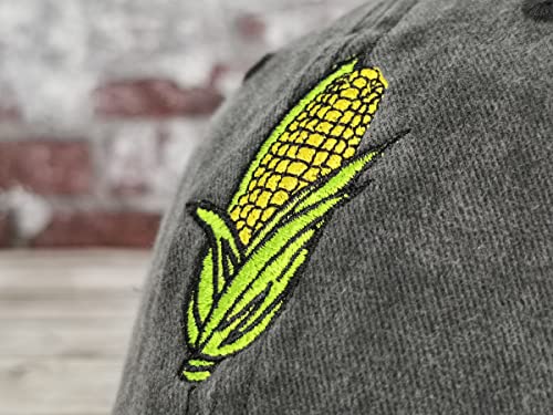 Image of Hepandy Embroidered Pizza Corn Yinyang Home Girl Ice Cream Baseball Cap | Men Women Detailed Embroidery Adjustable Metal Buckle Distressed Cotton Unisex Dad Hats Gifts for Christmas Mother's Day