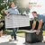 VINGLI 75 Gallon Outdoor Storage Box, Lockable Plastic Storage Containers with Lid, Patio Deck Box Furniture for Garden, Pool, Balcony, Yard (White)